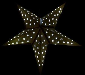 Vánoční hvězda s časovačem, 60 cm, 10 LED, bílá