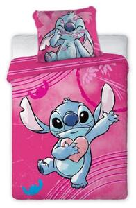 Povleceni Disney Lilo and Stitch růžový do postýlky 135x100cm+40x60cm Faro