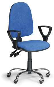 Pracovní židle Torino SY s područkami, modrá