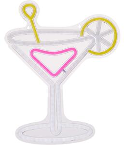 H & S COLLECTION Dekorace svítící nástěnná 30 × 38 cm coctail citron KO-NE1100230citr