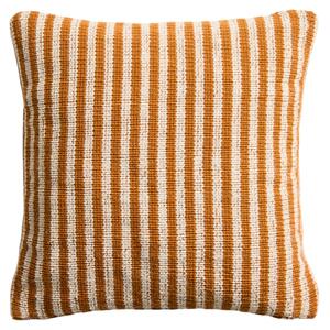 --25 % Dny MOMENTI– Kave Home Oranžový pruhovaný povlak na polštář Dirome 45 x 45 cm