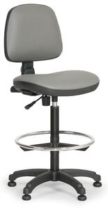 Pracovní židle s kluzáky MILANO bez područek, permanentní kontakt, opěrný kruh, černá