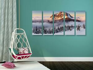 5-dílný obraz Rozsutec ve sněhové peřině Varianta: 100x50