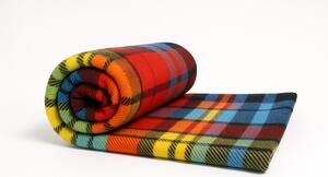 Jahu Deka fleece kostka 150 x 200 cm Barva: černo-modro-oranžová