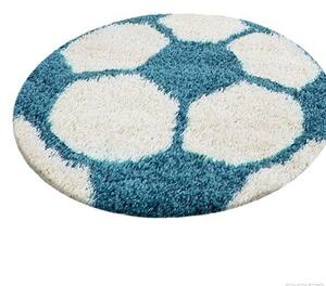 Dětský kusový koberec Fun kruh 6001 turkis - průměr 100 cm