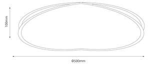 LED Stropní svítidlo HALO LED/38W/230V pr. 50 cm černá