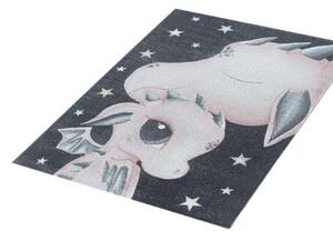 Dětský kusový koberec Funny 2107 pink - 80 x 150 cm