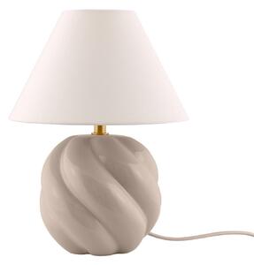 Stolní lampa Globen Lighting, DAHLIA, Béžová, Obývací pokoj, Tkanina / Textil