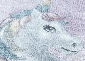 Dětský kusový koberec Funny 2102 violet - 160 x 230 cm