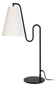 Stolní lampa Globen Lighting, Lou, Bílá, Obývací pokoj, Tkanina / Textil, Design