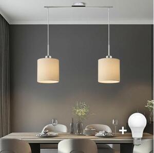Eglo - LED Lustr na lanku TUNJA 2xE27/60W/230V krémová