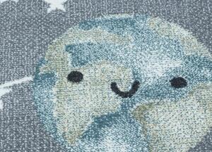 Dětský kusový koberec Funny kruh 2105 grey - průměr 120 cm