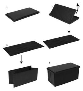 STILISTA 6129 Skládací lavice s úložným prostorem - černá