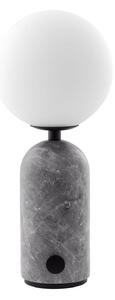 Stolní lampa Globen Lighting, Torrano, stmívatelné, Šedá, Obývací pokoj, Kámen, Design