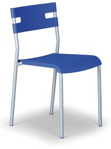 Plastová jídelní židle LINDY, modrá