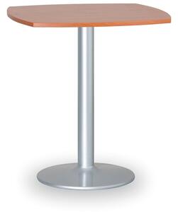 Konferenční stolek FILIP II, 660x660 mm, šedá podnož, deska ořech