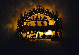 Nexos 28392 Vánoční dekorace - Vánoční krajina - 10 LED diod