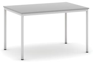 Stůl do jídelny, světlešedá konstrukce, 1200 x 800 mm, šedá