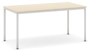 Stůl do jídelny, světlešedá konstrukce, 1600 x 800 mm, bříza