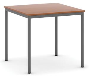 Stůl do jídelny, tmavěšedá konstrukce, 800 x 800 mm, třešeň