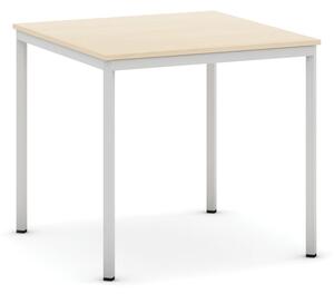Stůl do jídelny, světlešedá konstrukce, 800 x 800 mm, bříza