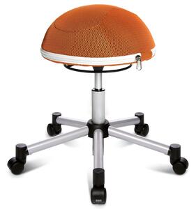 TOPSTAR Zdravotní balanční židle HALF BALL s kovovým křížem, oranžová