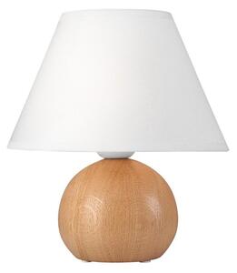 Stolní lampa JUTA 1xE27/60W/230V dub/bílá