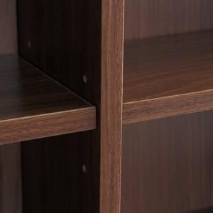 HOMCOM CD/DVD regál pro uložení 1116 CD, 36 výškově nastavitelné přihrádky, 102 x 24 x 195 cm, hnědý | Aosom