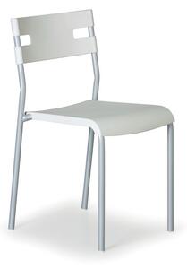 Plastová jídelní židle LINDY, bílá