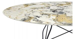 Glossy Marble finish ovál černá symfonie Kartell