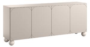 Komoda Sonatia II 200 cm čtyřdveřová - kašmír / nohy koule