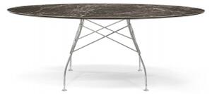 Glossy Marble finish ovál chromová bronzová Kartell