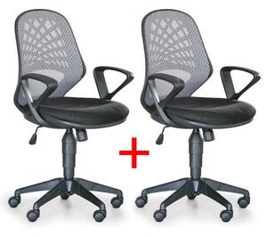 Kancelářská židle FLER, Akce 1+1 ZDARMA, šedá
