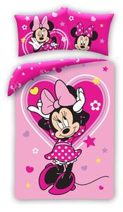 HALANTEX Povlečení Minnie Heart Bavlna, 140/200, 70/90 cm