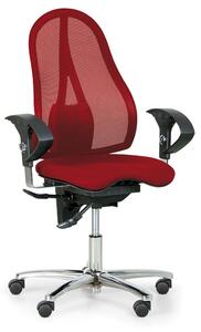 TOPSTAR Zdravotní balanční kancelářská židle EXETER NET, červená