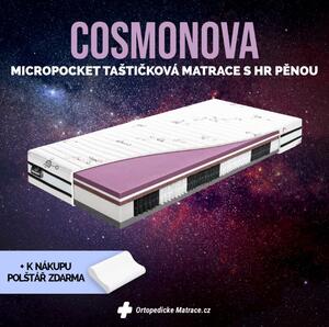 BENAB COSMONOVA micropocket taštičková matrace s HR pěnou 80x190 cm Pratelný potah Carbon Plus