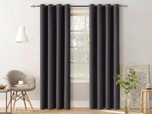 Závěs OXFORD LIGHT 140x250 cm, tmavě šedý Zavěšení: Řasící páska