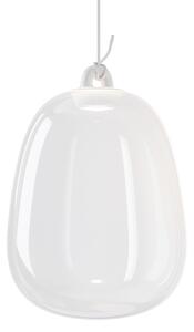 Lodes 21813 0027 Obló large, závěs z čirého foukaného skla, 1x7W LED 2700K, Ø24,5x34,7cm