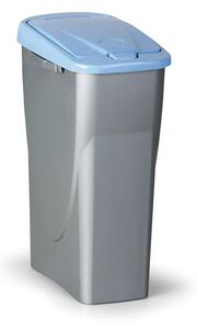 Plastový odpadkový koš s víkem 40 L, modré víko