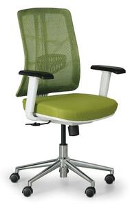 Kancelářská židle HUMAN, bílá/zelená