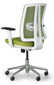 Kancelářská židle HUMAN, bílá/zelená