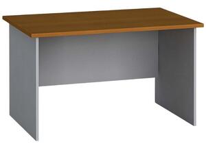 Kancelářský psací stůl PRIMO FLEXI, rovný 120 x 80 cm, šedá / třešeň