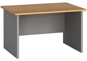 Kancelářský psací stůl PRIMO FLEXI, rovný 120 x 80 cm, šedá / buk