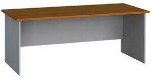Kancelářský psací stůl PRIMO FLEXI, rovný 180 x 80 cm, šedá / třešeň
