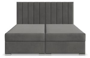 Manželská postel AGEN Velvet 140×200 cm šedá