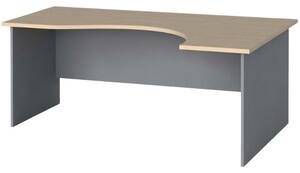 Ergonomický kancelářský pracovní stůl PRIMO FLEXI, 180 x 120 cm, šedá / bříza, pravý