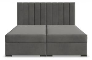 Manželská postel AGEN Velvet 180×200 cm šedá
