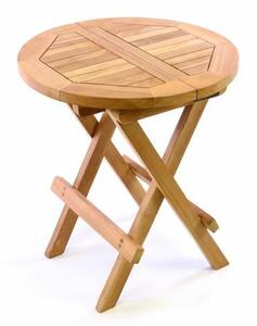 Divero 35143 Dětský odkládací sklopný stolek z teakového dřeva