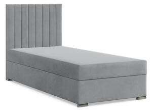 Čalouněná postel AGEN Velvet 90×200 cm světle šedá