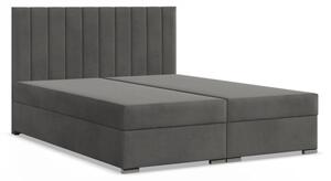 Manželská postel AGEN Velvet 180×200 cm šedá